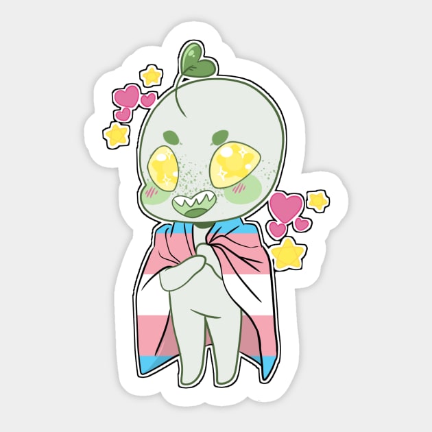 Trans flag Vegg Sticker by Veggie-Queen